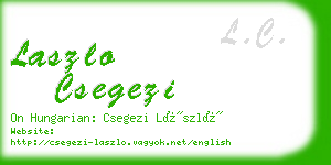 laszlo csegezi business card